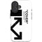 Black and White Arrows iPhone 16 Plus Magsafe Impact Case